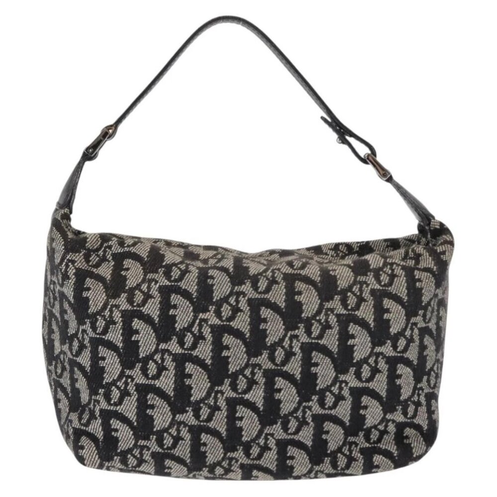 Christian Dior Trotter Canvas Shoulder Bag Black - Picture 3 of 15